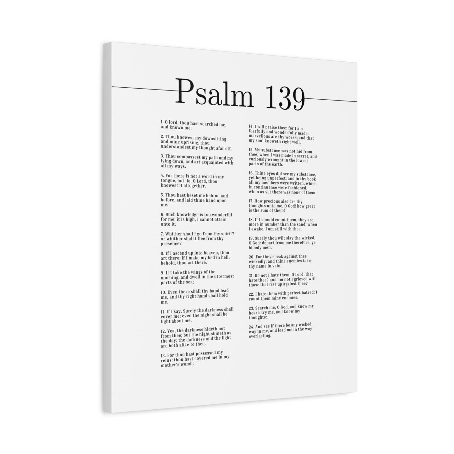 Scripture Canvas Know My Heart Psalm 139 Christian Wall Art Bible Verse Print Ready to Hang