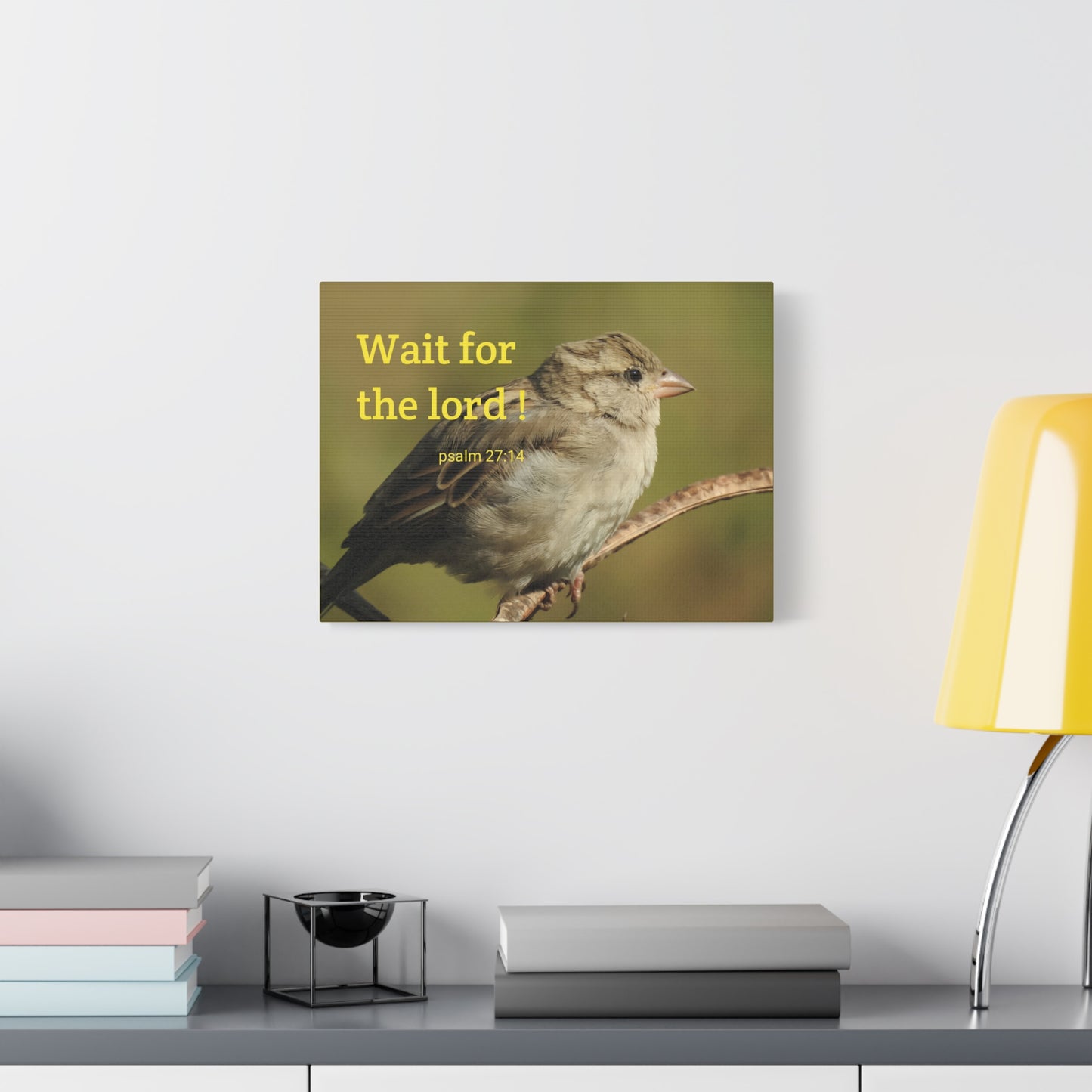 Scripture Walls Wait For The Lord Psalm 27:14 Bible Verse Canvas Christian Wall Art Ready to Hang