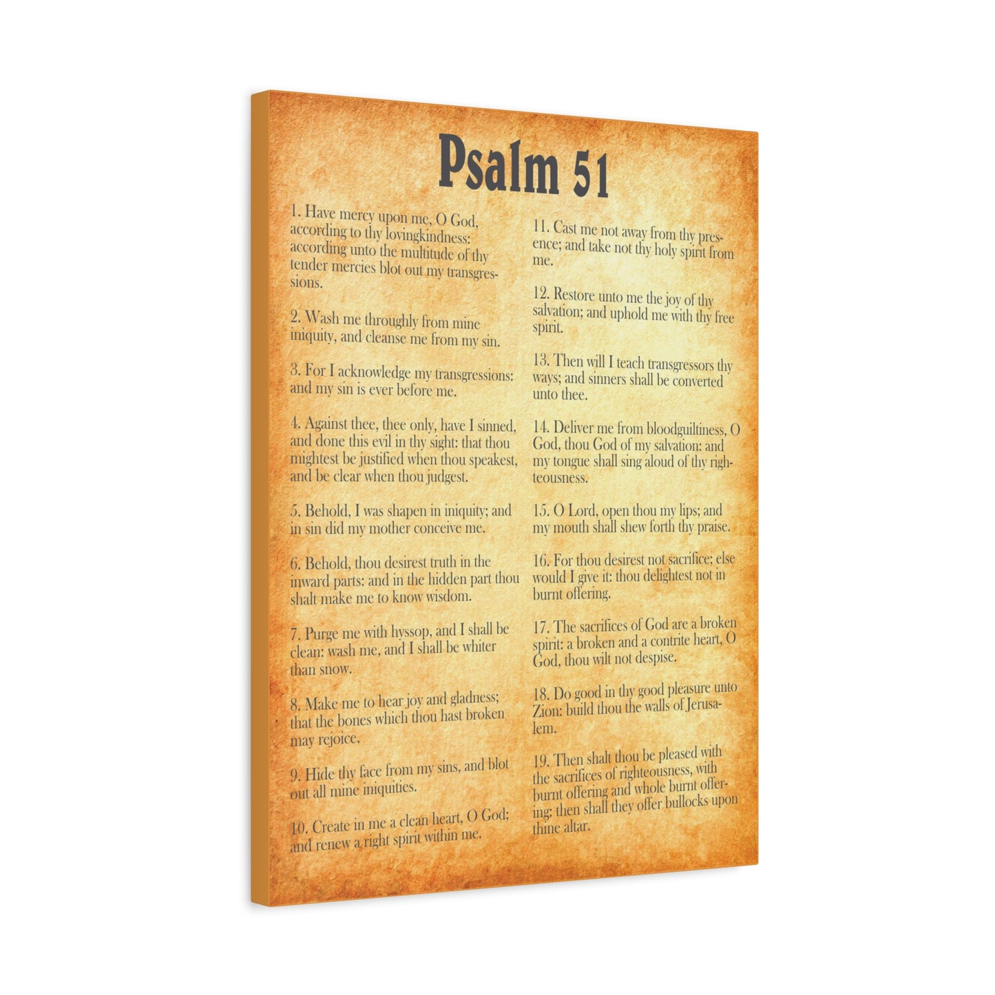 Scripture Walls Be Renewed From Within Psalm 51 Christian Wall Art Print Ready to Hang