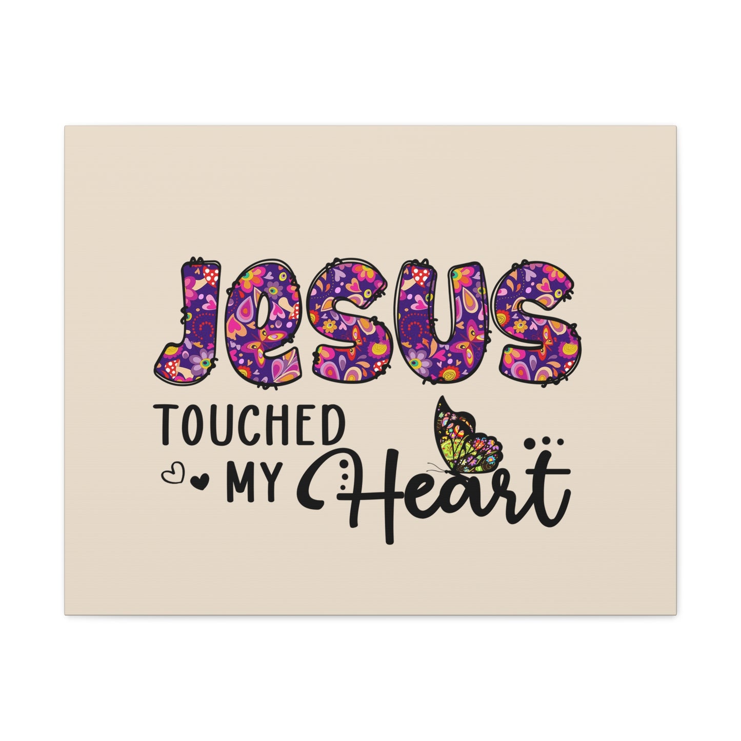 Touched My Heart Floral Isaiah 6:7 Bible Verse Canvas Christian Wall Art Ready to Hang