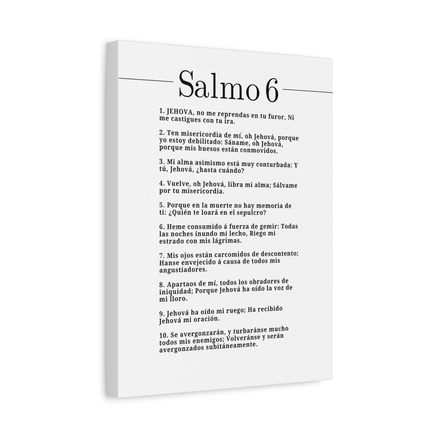 Salmo 6 Impresión De Arte Cristiano en la Pared Lista Para Colgar