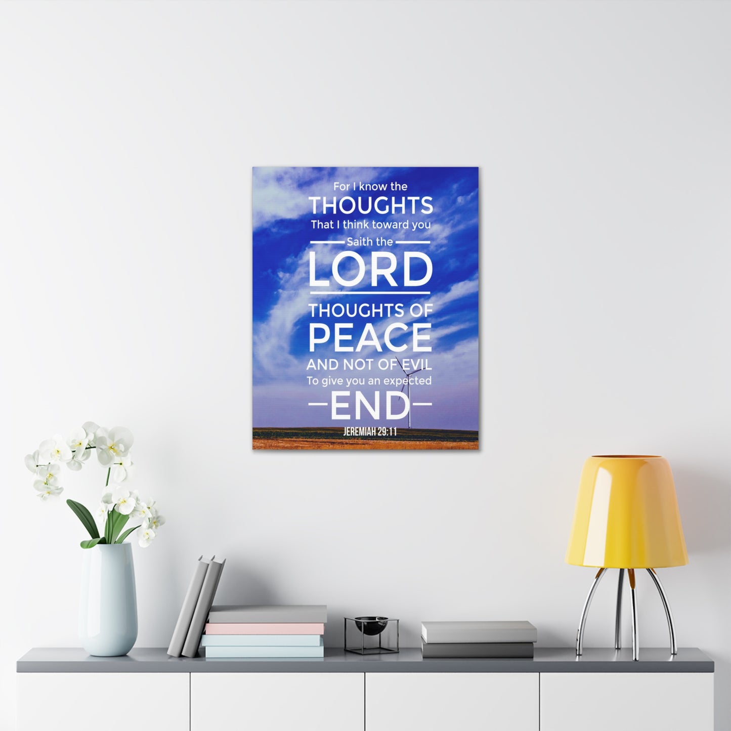 Thoughts of Peace Jeremiah 29:11 Christian Wall Art Bible Verse Print Ready to Hang