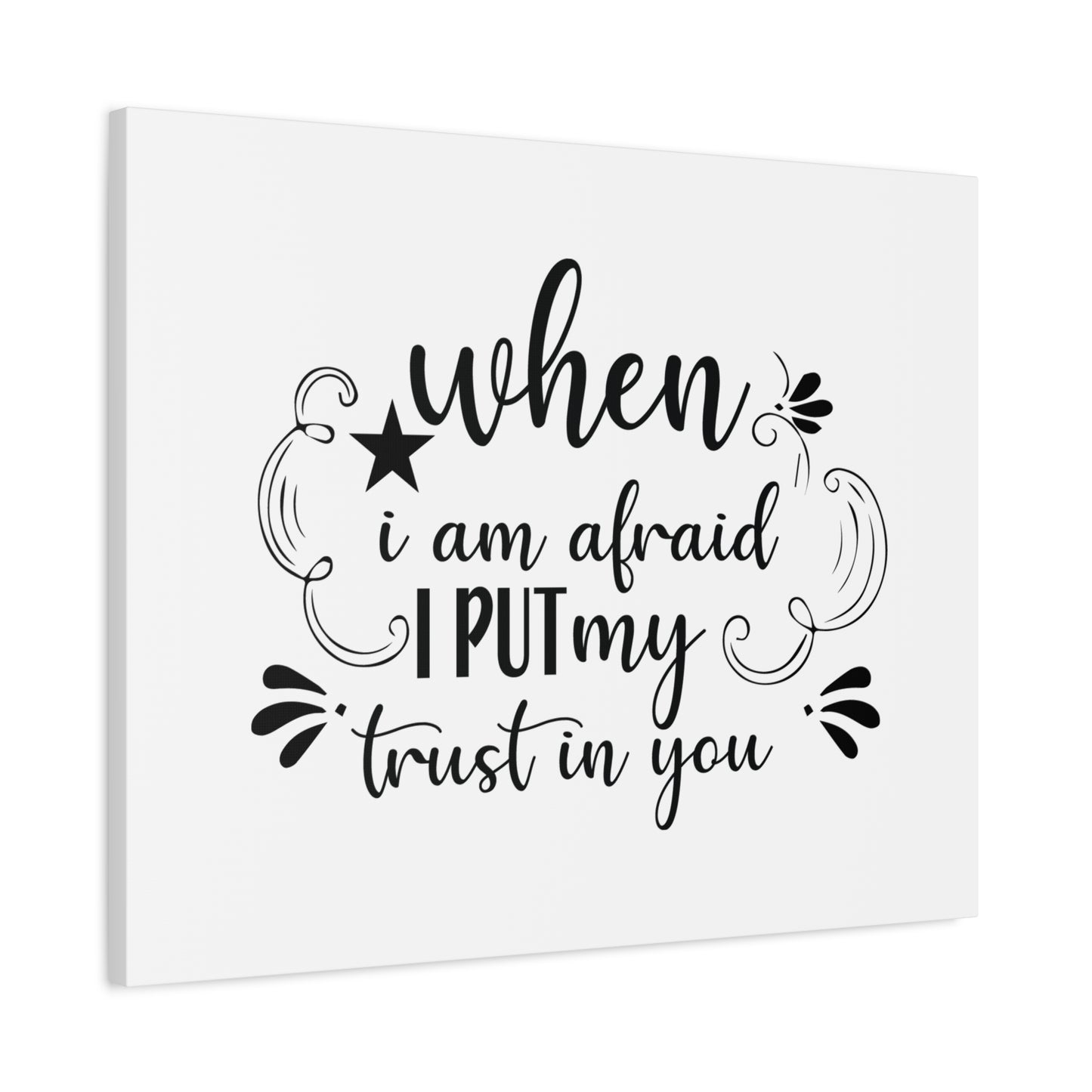 Scripture Canvas I Put My Trust In You Psalm 56:4 Christian Wall Art Bible Verse Print Ready to Hang