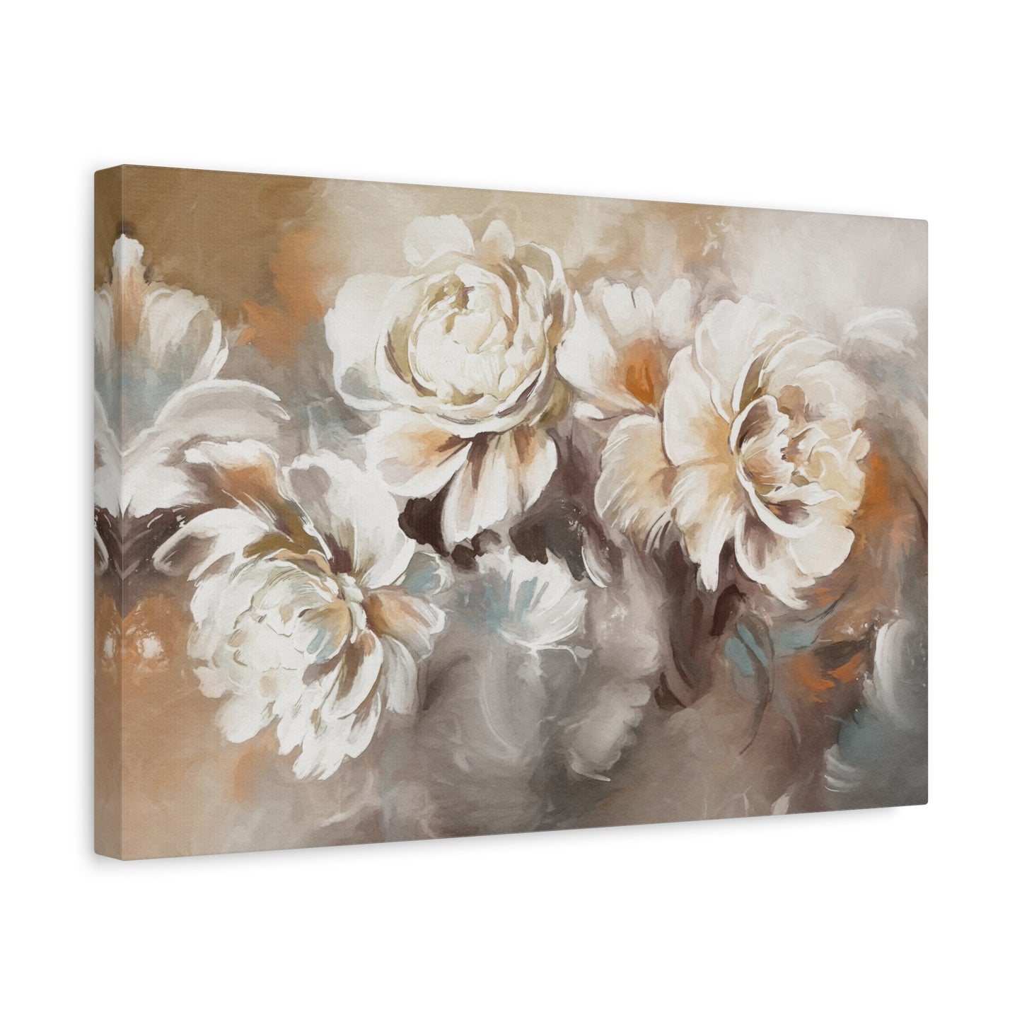 Oil Painting With Flower Rose & Peonies Flower Canvas Wall Art for Home Decor Ready-to-Hang