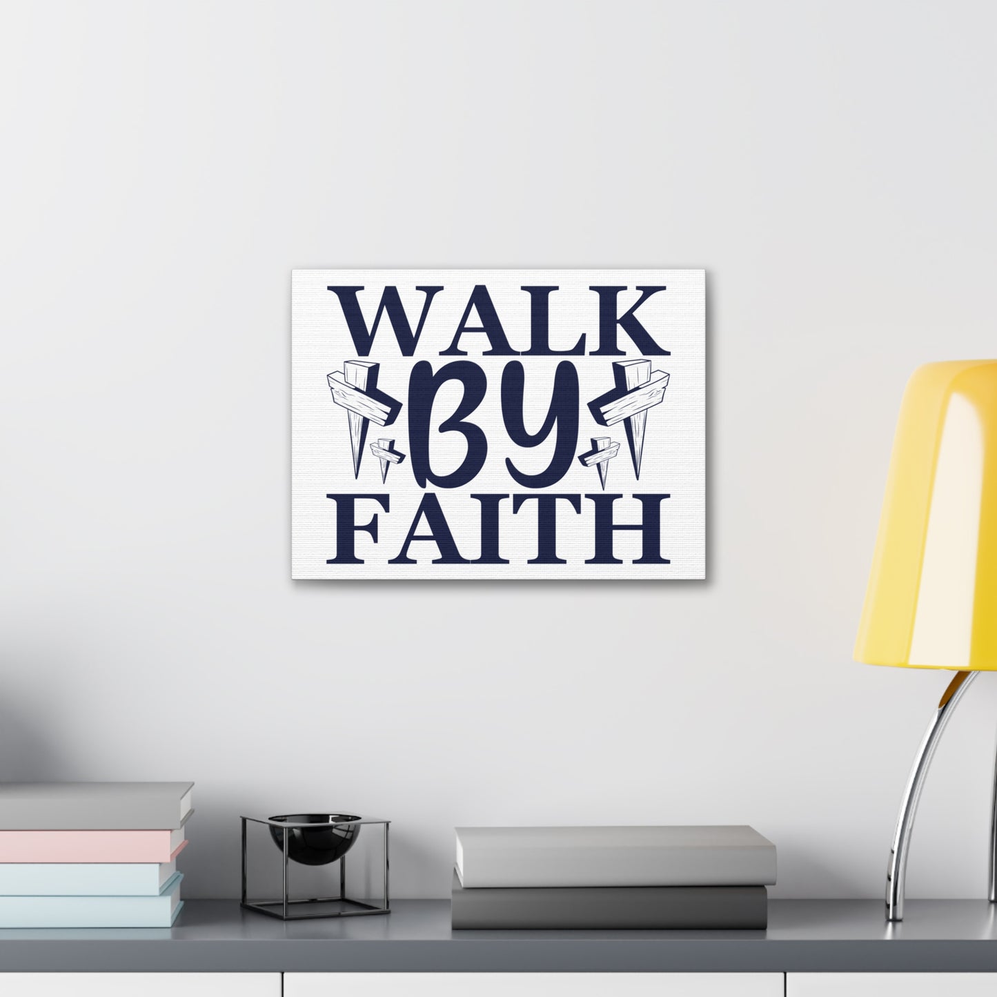 Walk By Faith 2 Corinthians 5:7 Christian Wall Art Print Ready to Hang