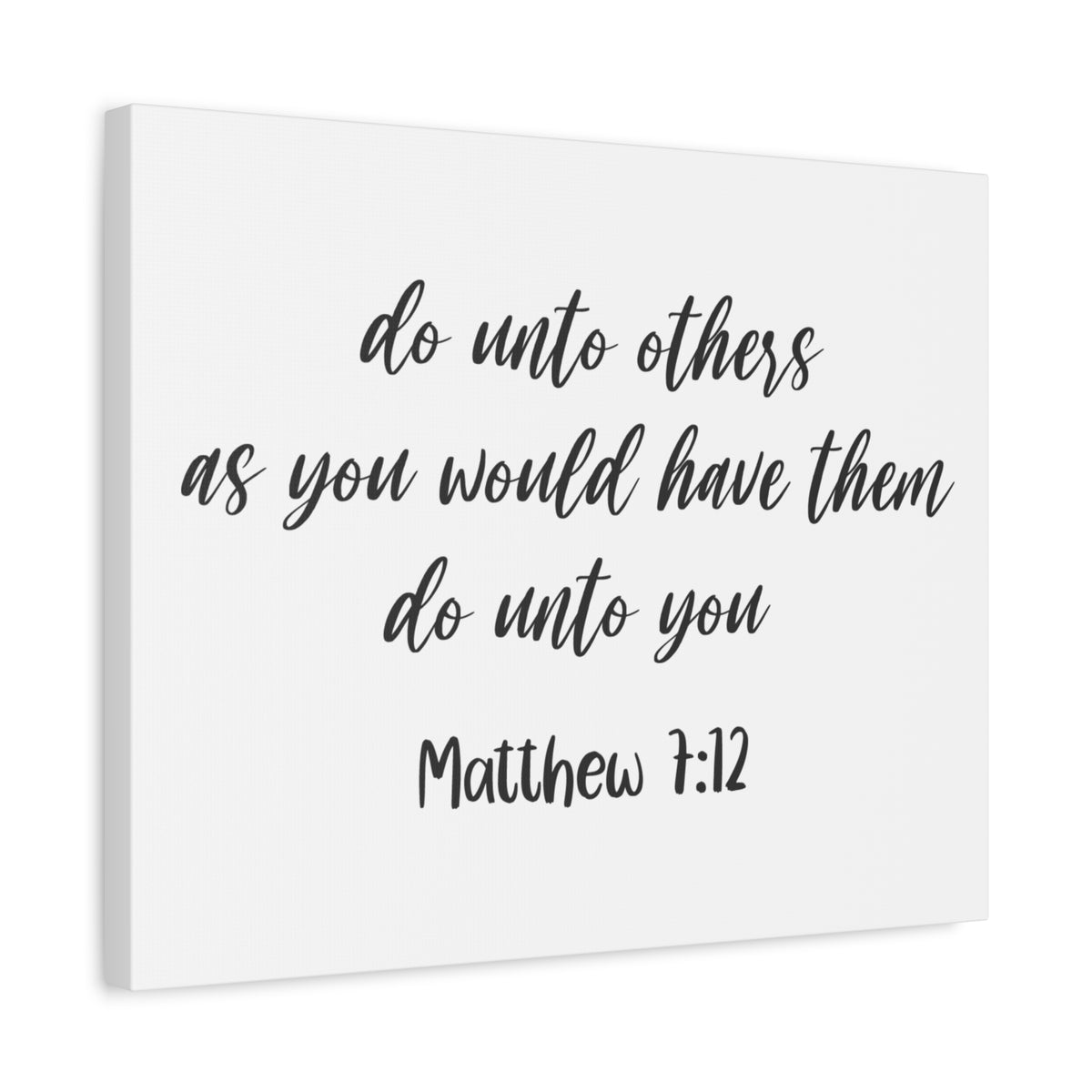 Scripture Canvas Do Unto Others Matthew 7:12 Christian Wall Art Bible Verse Print Ready to Hang