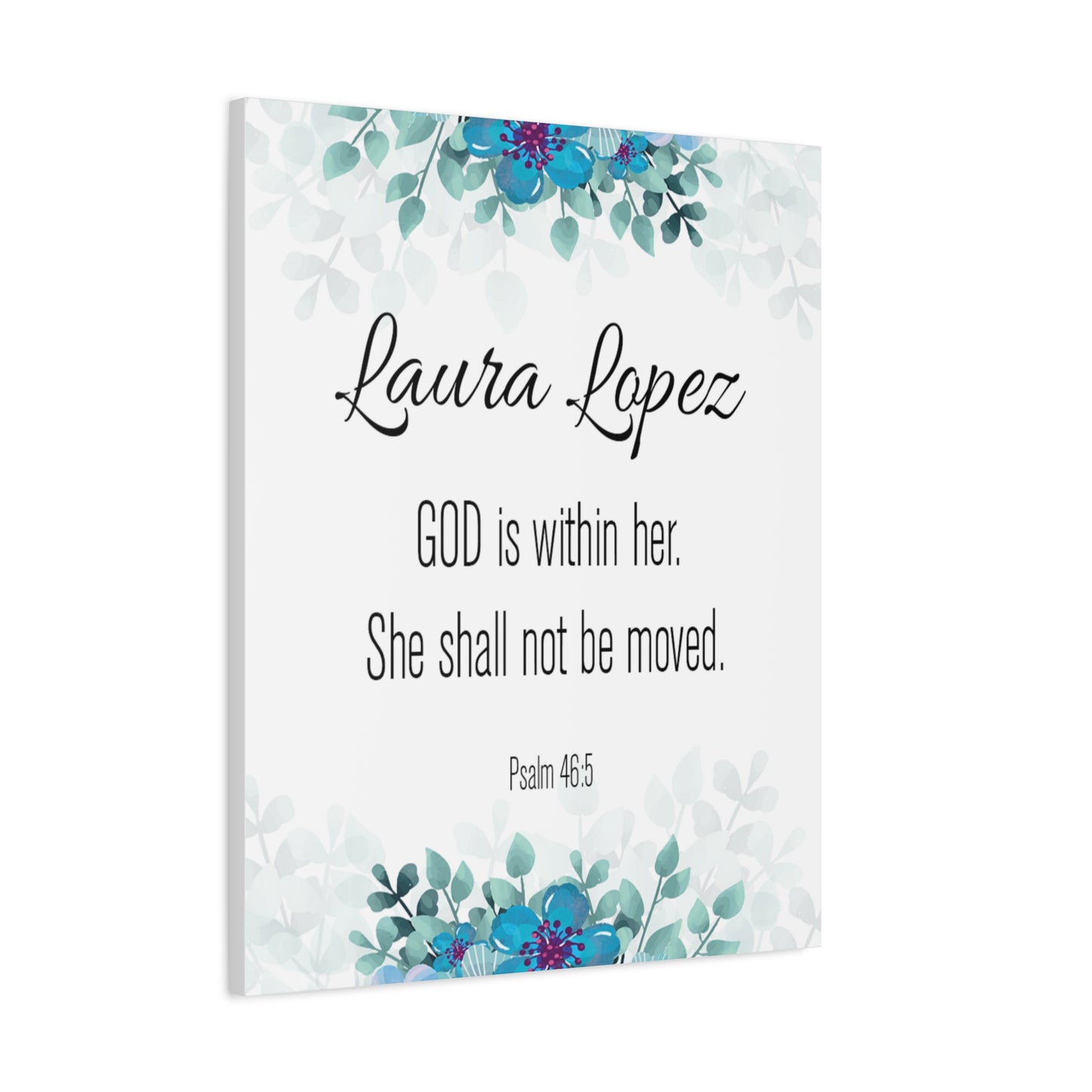 Personalized Scripture Walls God Is Within Her Psalm 46:5 Bible Chapter Canvas Christian Wall Art Ready to Hang