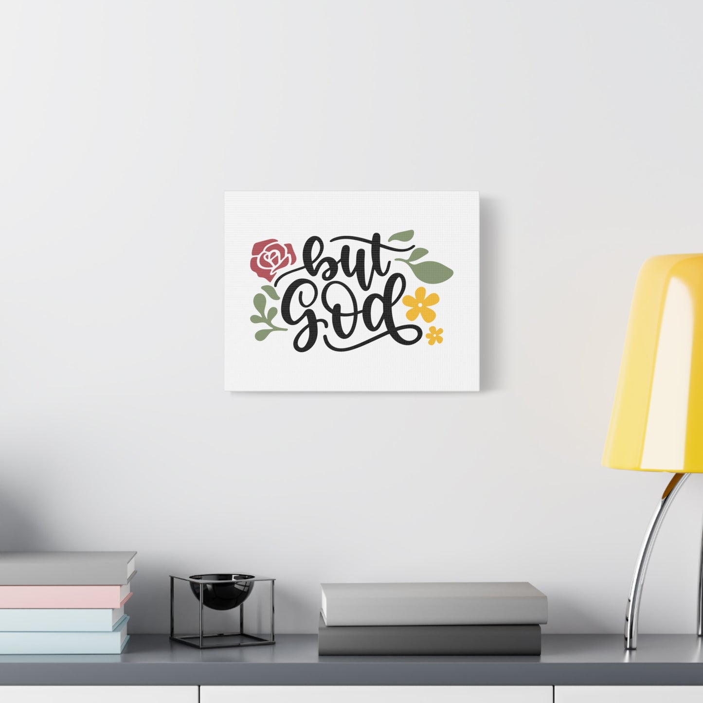 Scripture Canvas But God Psalm 86:15 Christian Wall Art Bible Verse Print Ready to Hang