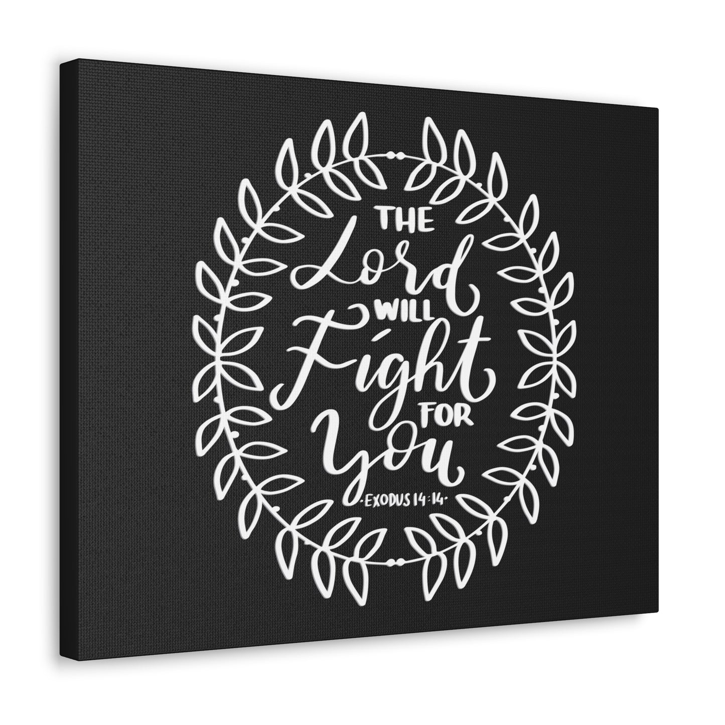 The Lord Will Fight Exodus 14:14 Bible Verse Canvas Christian Wall Art Ready to Hang