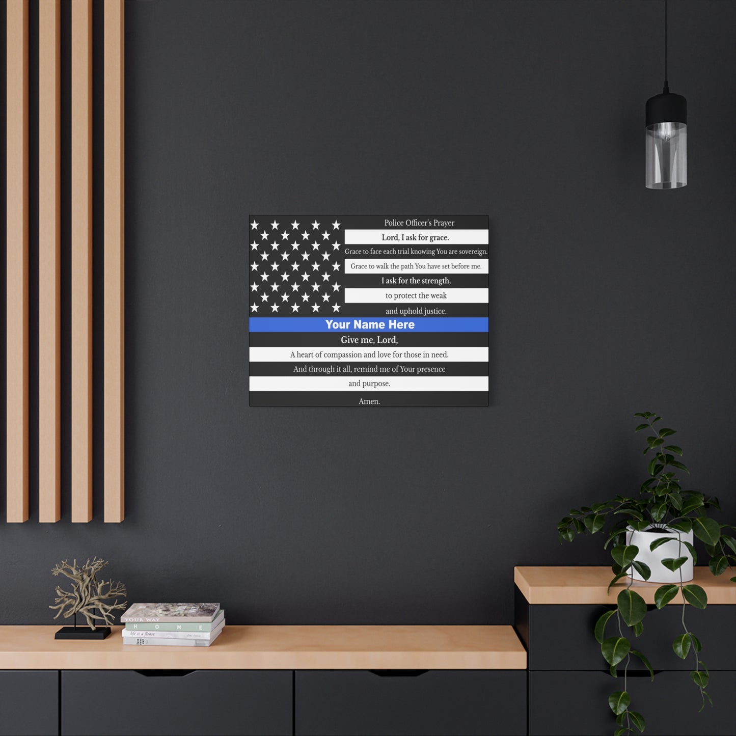 Scripture Walls Personalized Police Prayer Bible Canvas Christian Wall Art Ready to Hang Unframed
