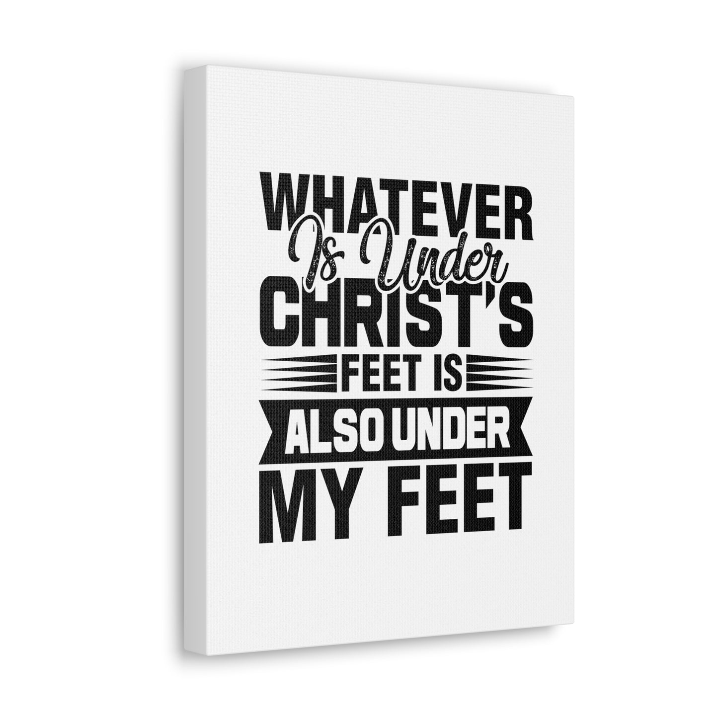 Under Christ's Feet 2 Corinthians 13:5 Christian Wall Art Bible Verse Print Ready to Hang