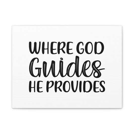 Where God Guides, He Provides 1 Corinthians 10:13 Christian Wall Art Bible Verse Print Ready to Hang