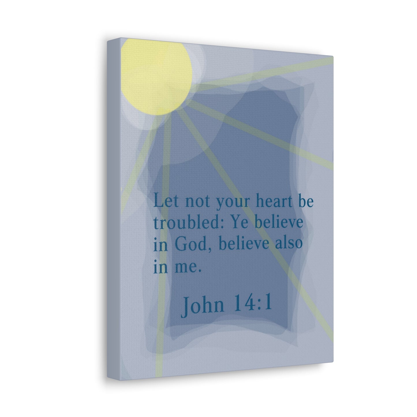 Ye Believe In God John 14:1 Bible Verse Canvas Christian Wall Art Ready to Hang