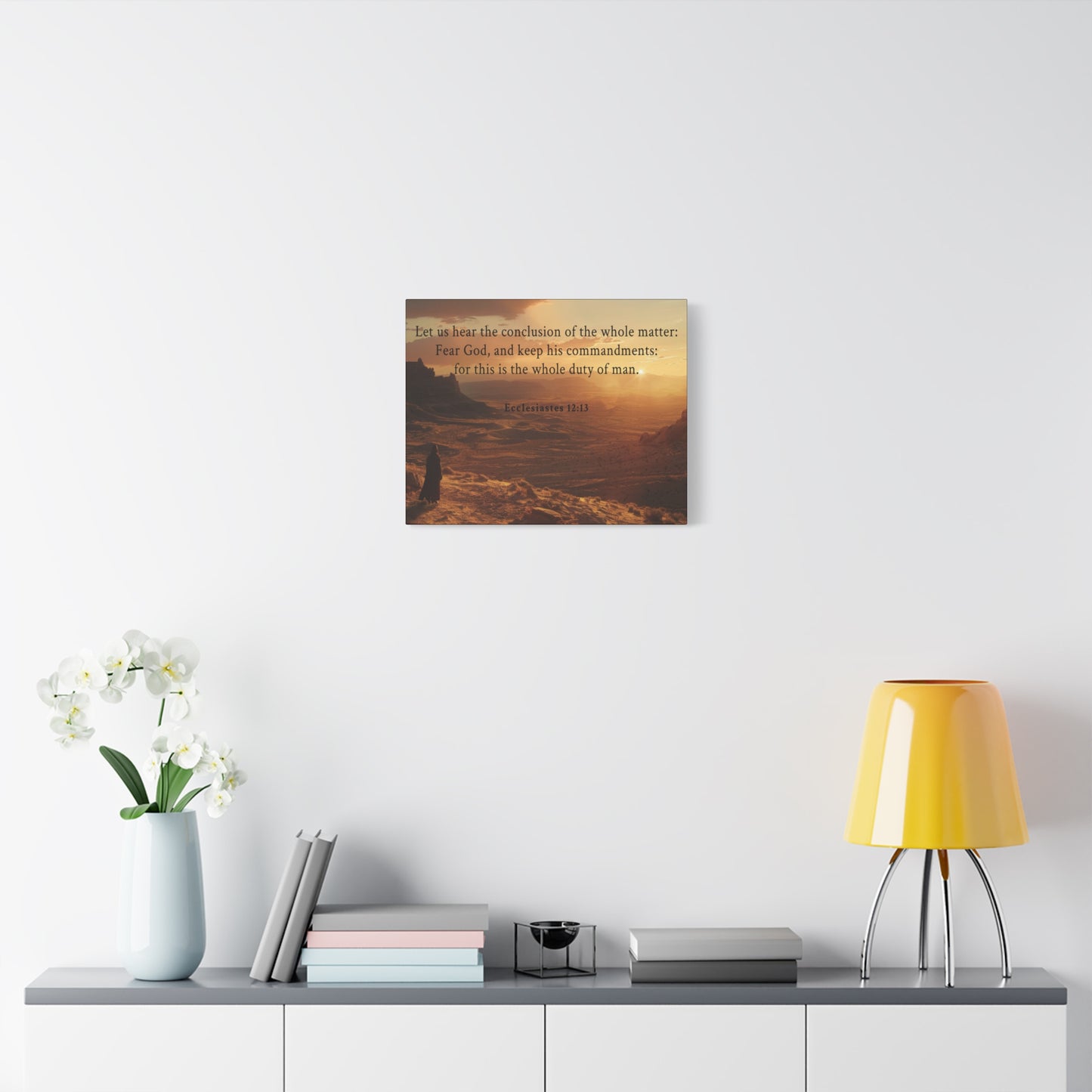 Scripture Walls Ecclesiastes 12:13 Bible Verse Canvas Christian Wall Art Ready to Hang Unframed