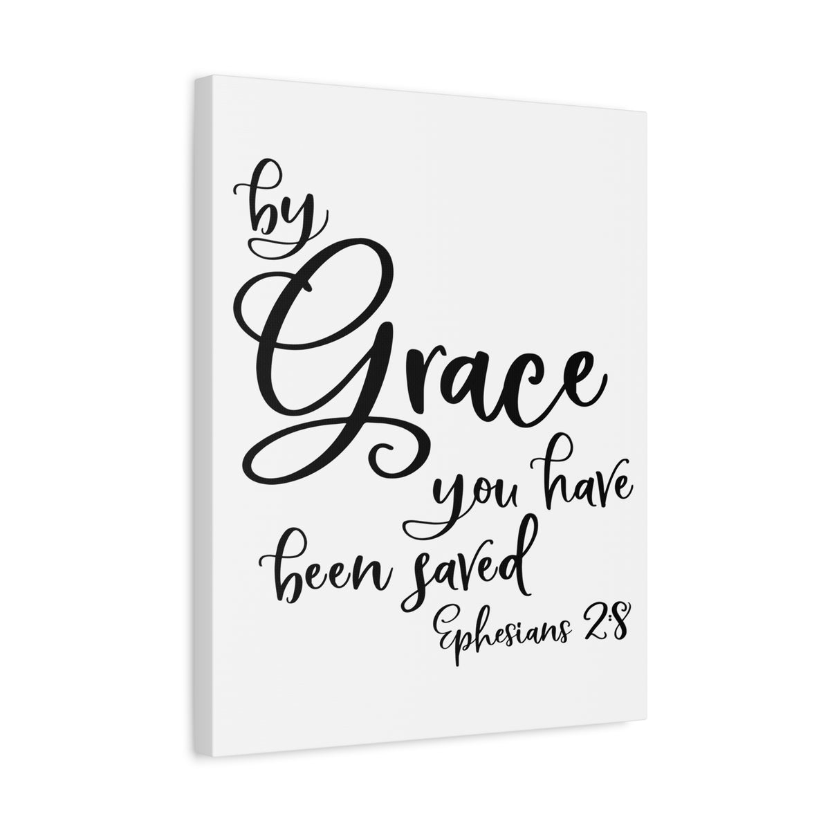 Scripture Canvas The Grace You Ephesian 2:8 Christian Wall Art Bible Verse Print Ready to Hang