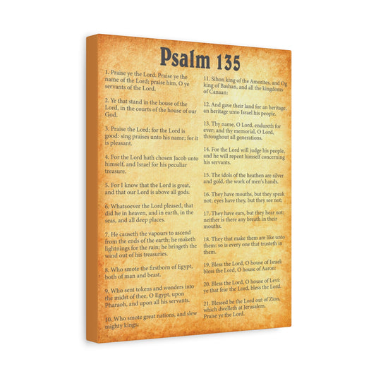 Scripture Walls Psalm 135 Gold Bible Chapter Canvas Christian Wall Art Ready to Hang