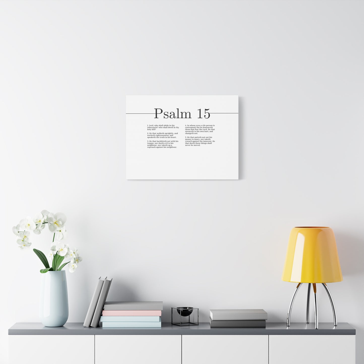Scripture Canvas The Truth In His Heart Psalm 15 Christian Wall Art Bible Verse Print Ready to Hang