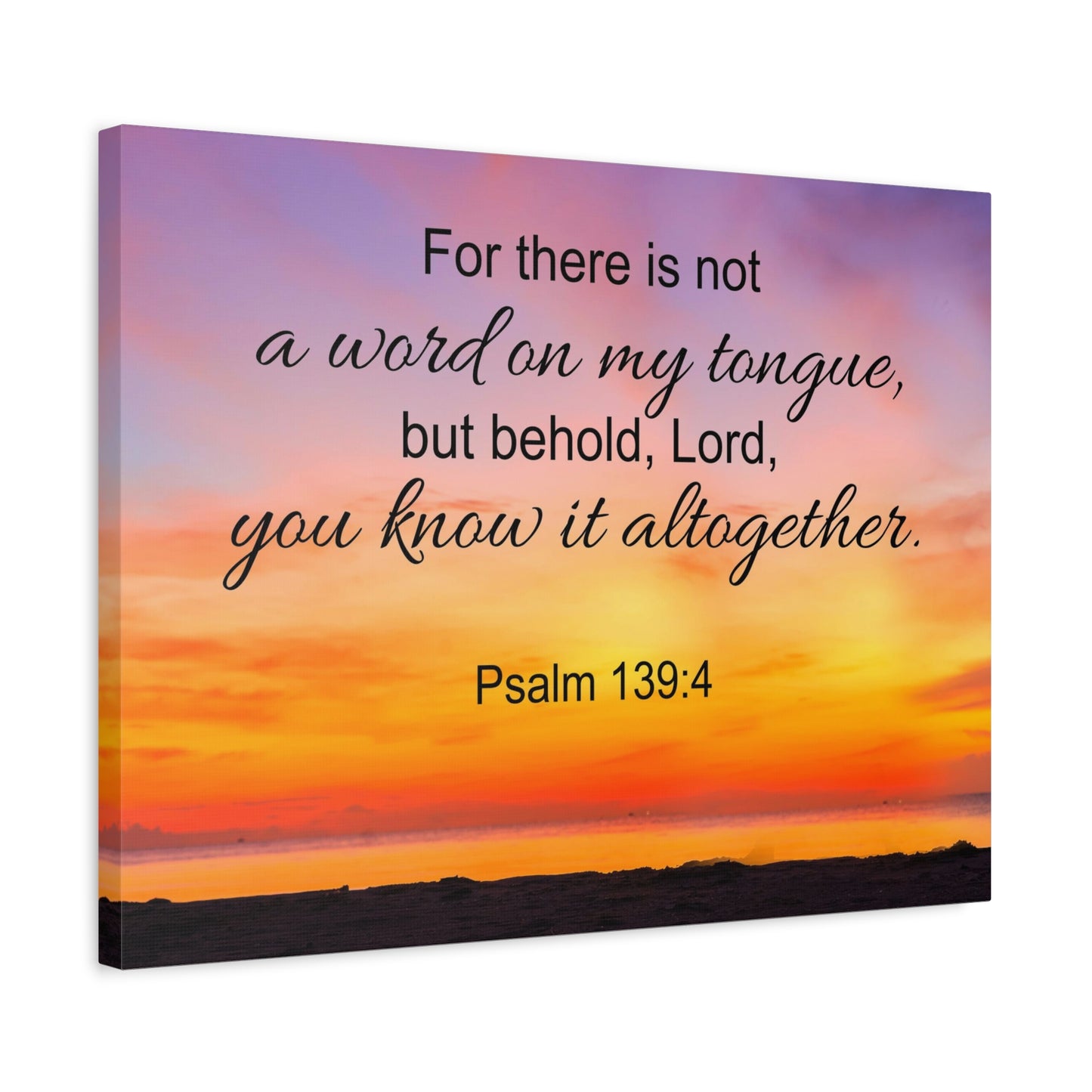 Scripture Canvas You Know It All Together Psalm 139:4 Christian Wall Art Bible Verse Print Ready to Hang