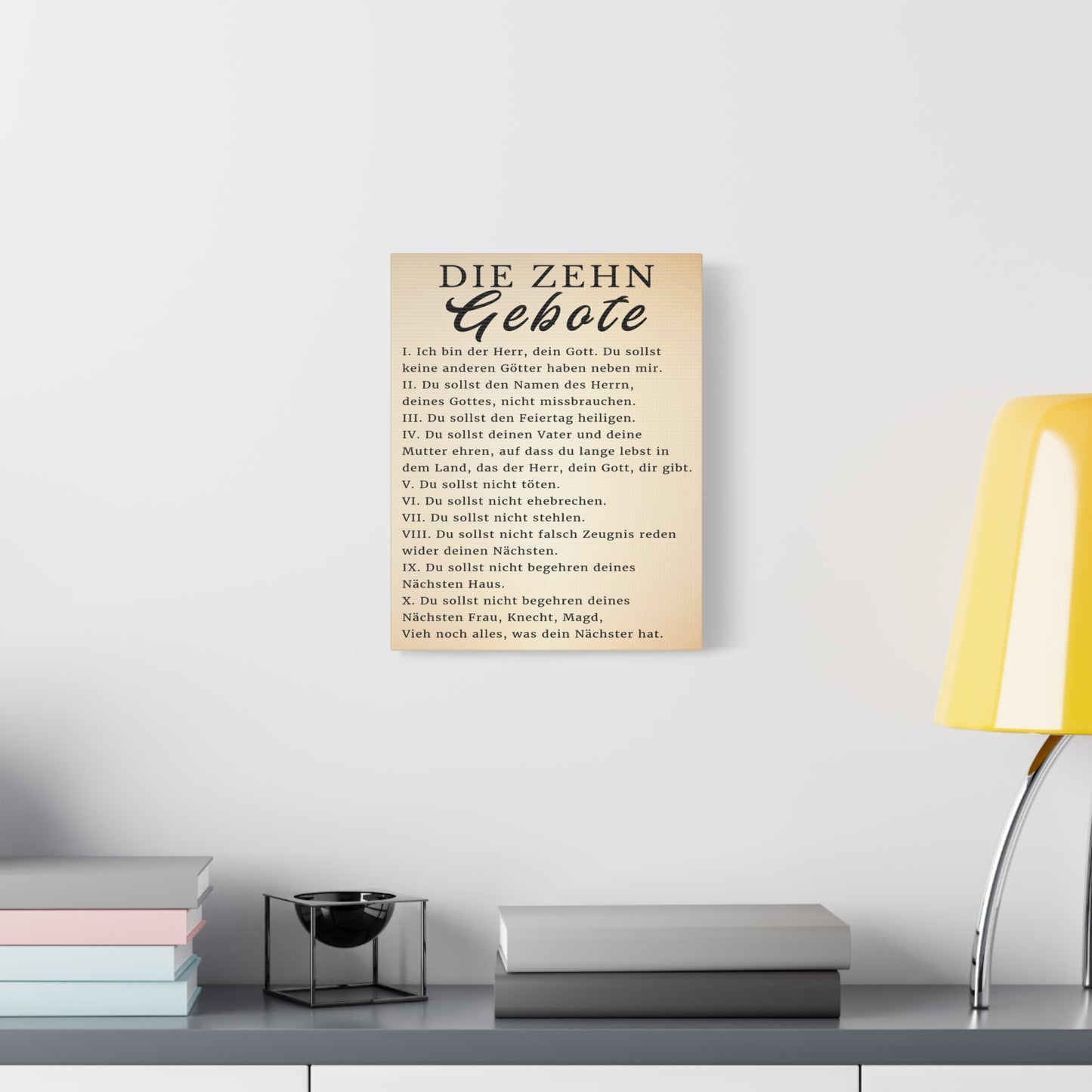 Scripture Walls Die Zehn Gebote 10 Commandments German Bible Verse Canvas Christian Wall Art Ready to Hang Unframed