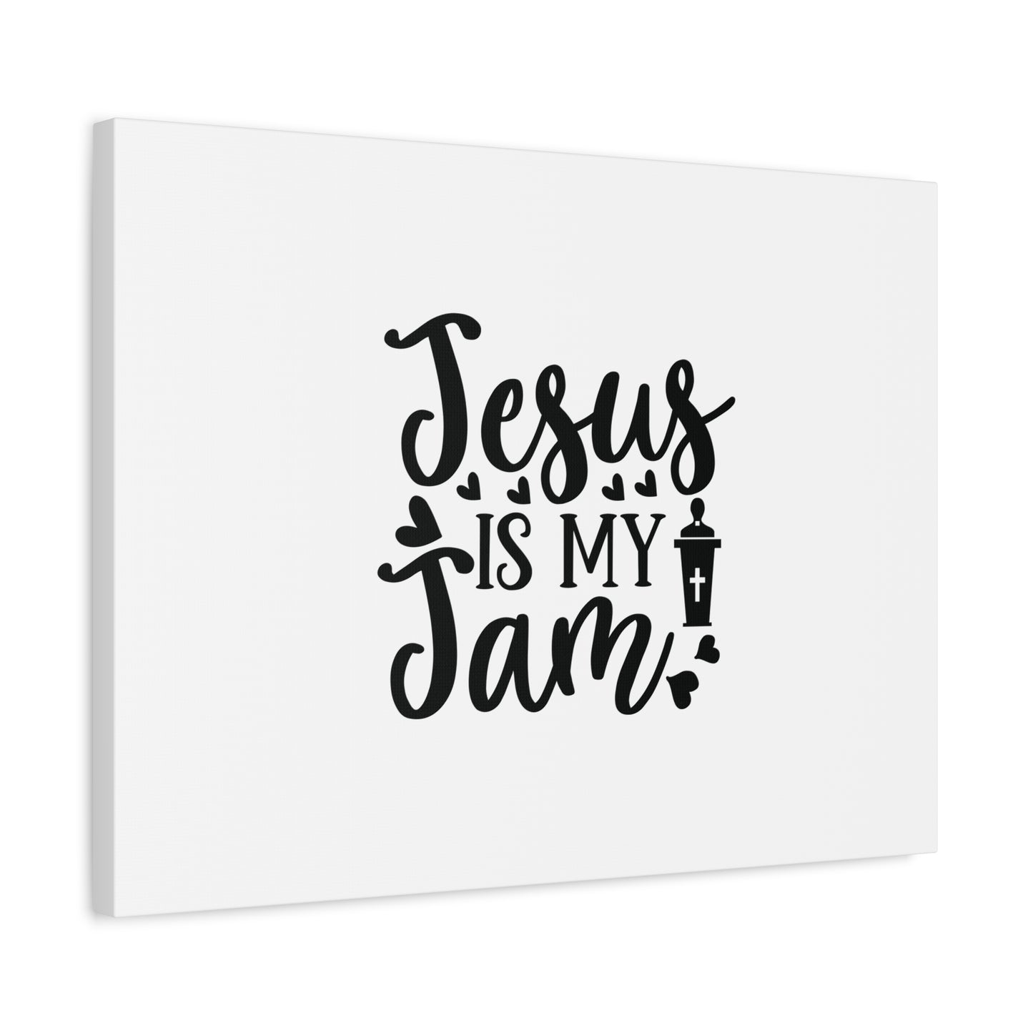 Scripture Canvas Jesus Is My Jam Psalm 23:4 Christian Wall Art Bible Verse Print Ready to Hang