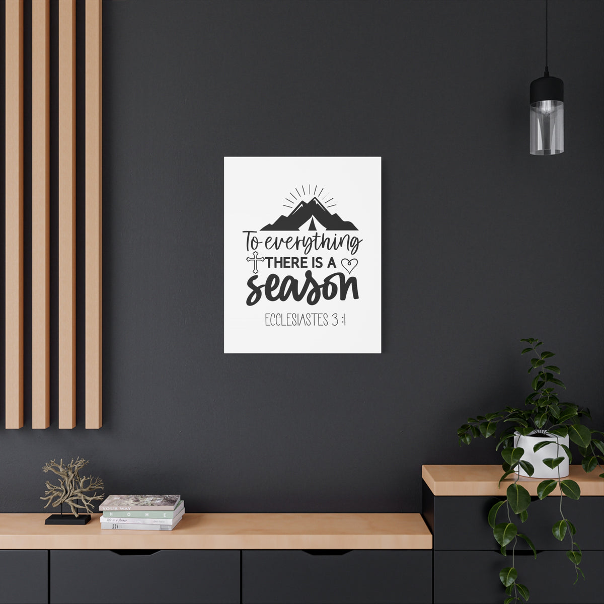 Scripture Walls To Eveything Ecclesiastes 3:1 Bible Verse Canvas Christian Wall Art Ready to Hang Unframed