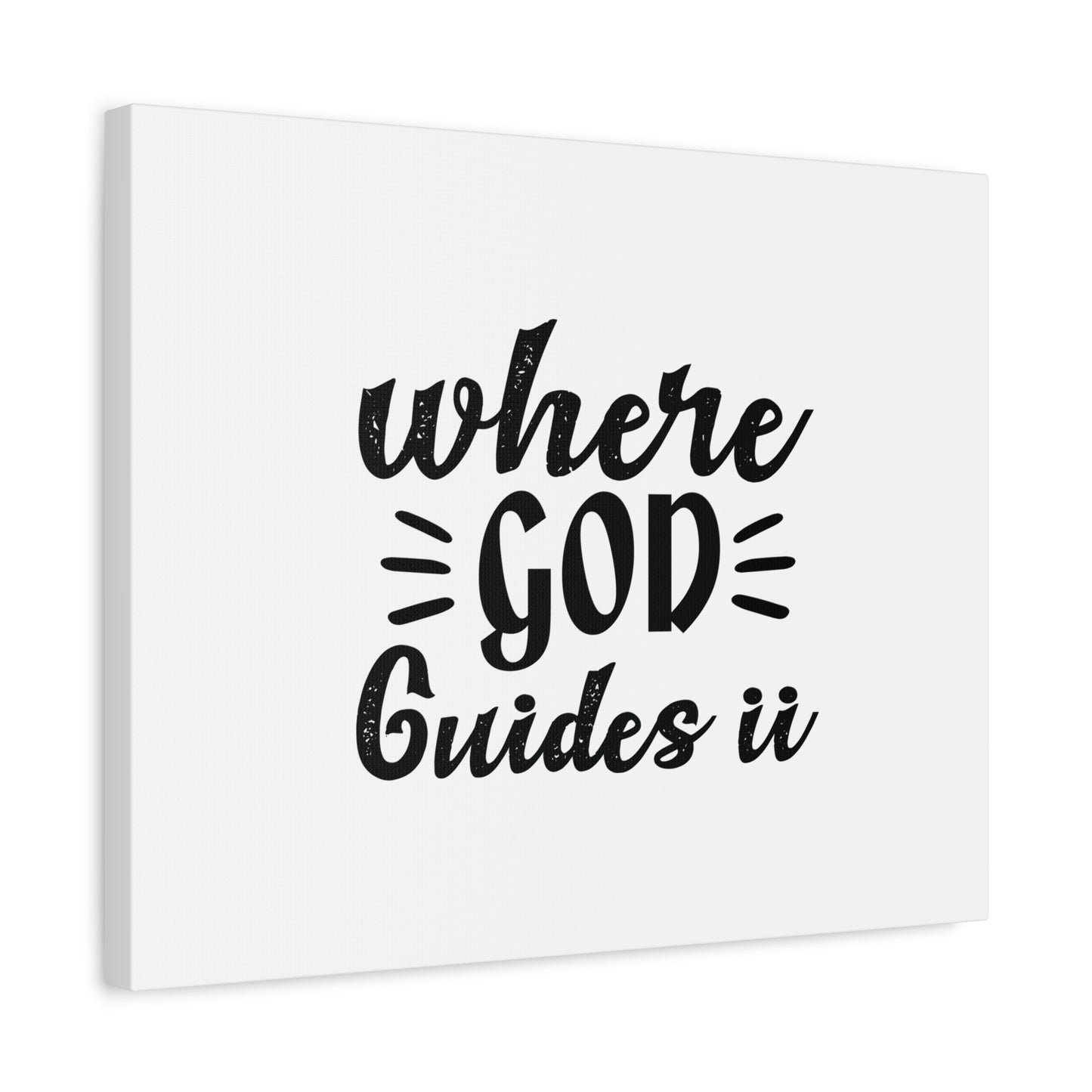 Scripture Canvas Where God Guides It Psalm 119:105 Christian Wall Art Bible Verse Print Ready to Hang