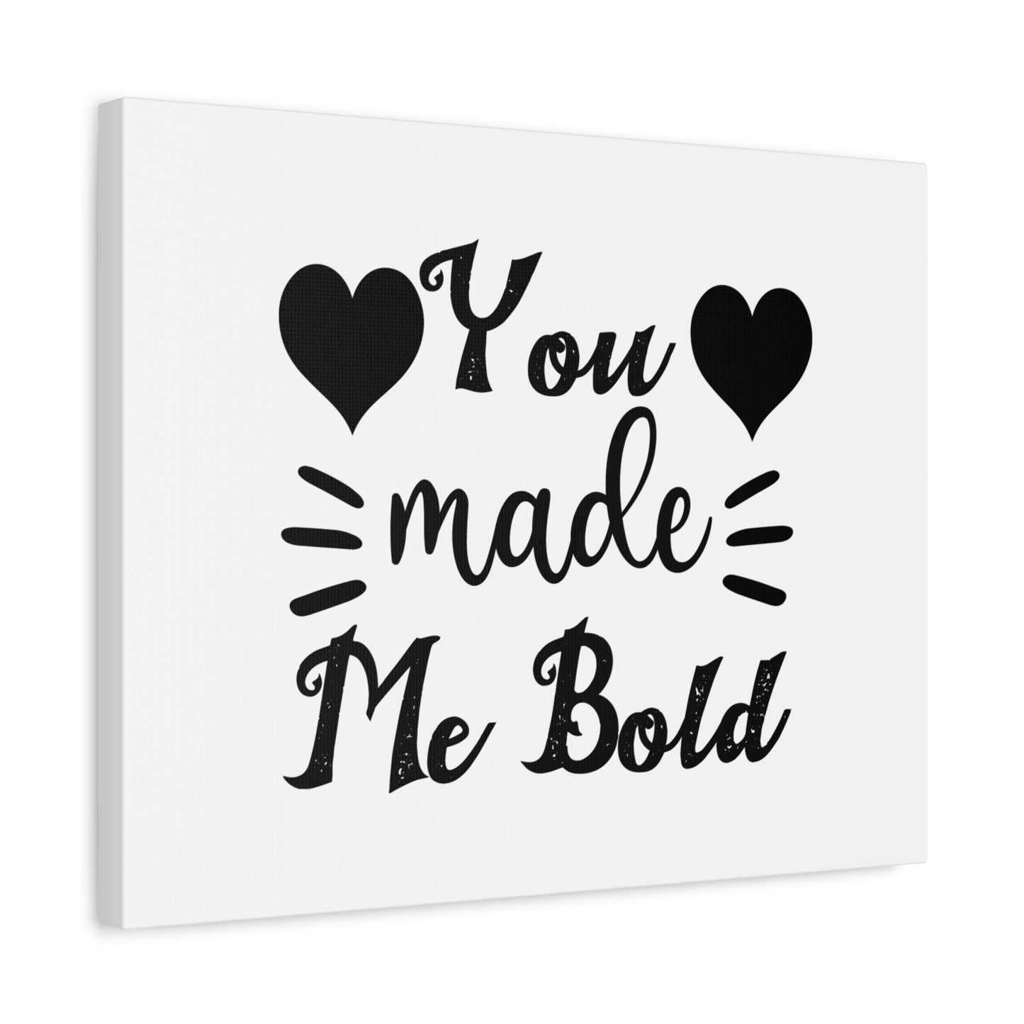 Scripture Canvas You Made Me Bold Psalm 138:3 Heart Christian Wall Art Bible Verse Print Ready to Hang
