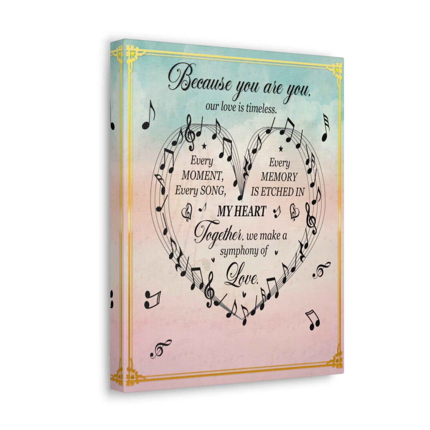 To My Wife Symphony of Love Canvas Wall Art - Romantic Gift for Her