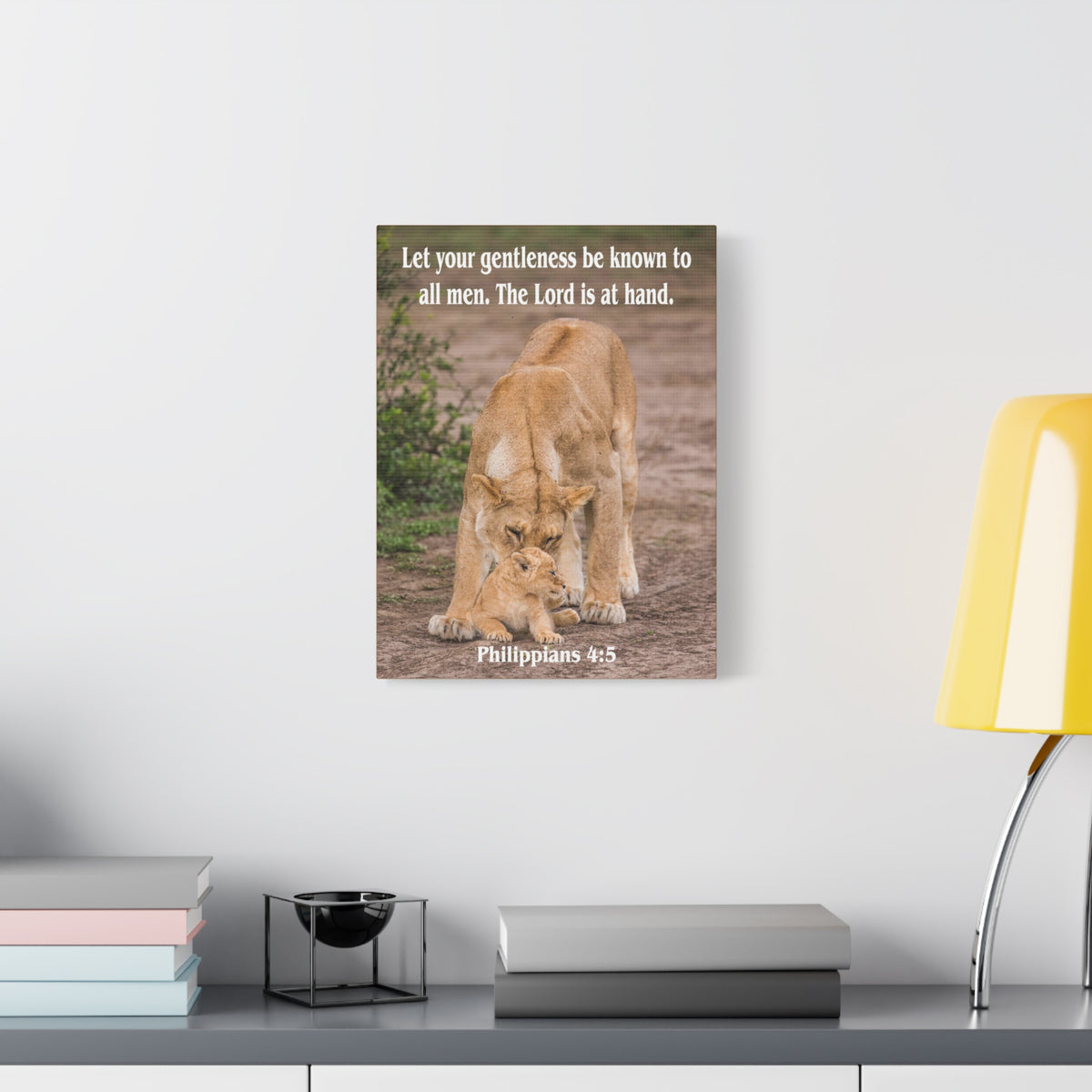 Scripture Canvas The Lord is at Hand Philippians 4:5 Christian Wall Art Bible Verse Print Ready to Hang