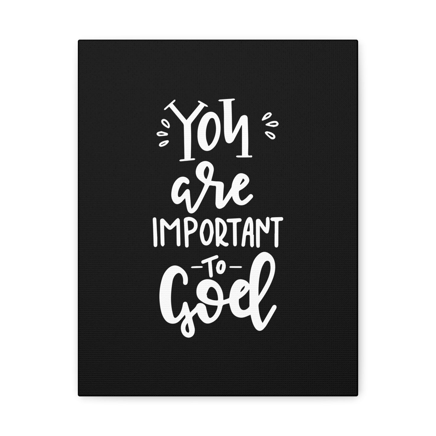 You Are Important To God 1 Peter 5:7 Black Christian Wall Art Bible Verse Print Ready to Hang