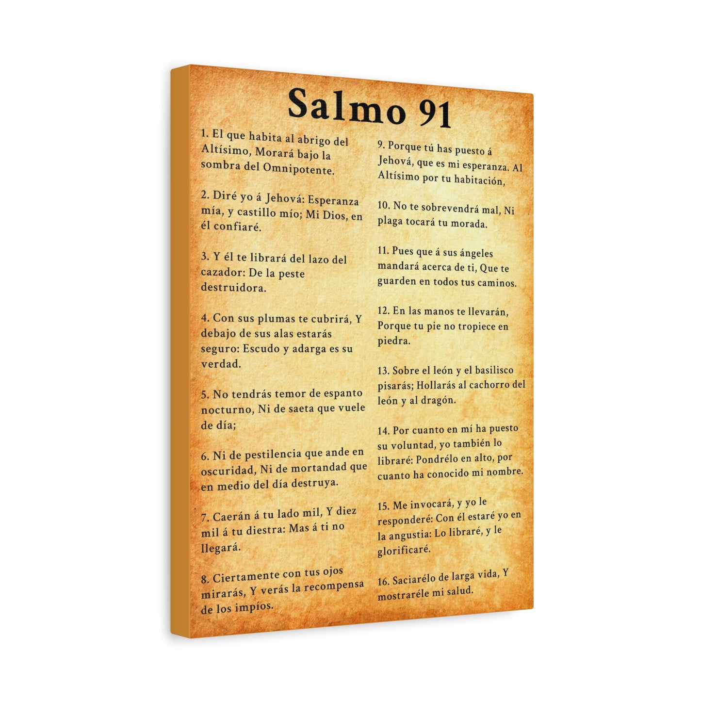 Scripture Walls Salmo 91 Chapter Gold Christian Wall Art Print Ready to Hang Unframed