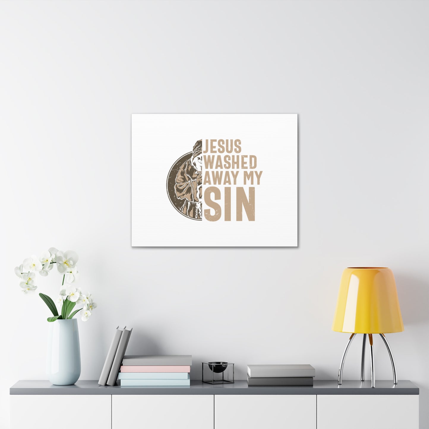 Washed Away My Sin Psalm 51:2 Christian Wall Art Bible Verse Print Ready to Hang