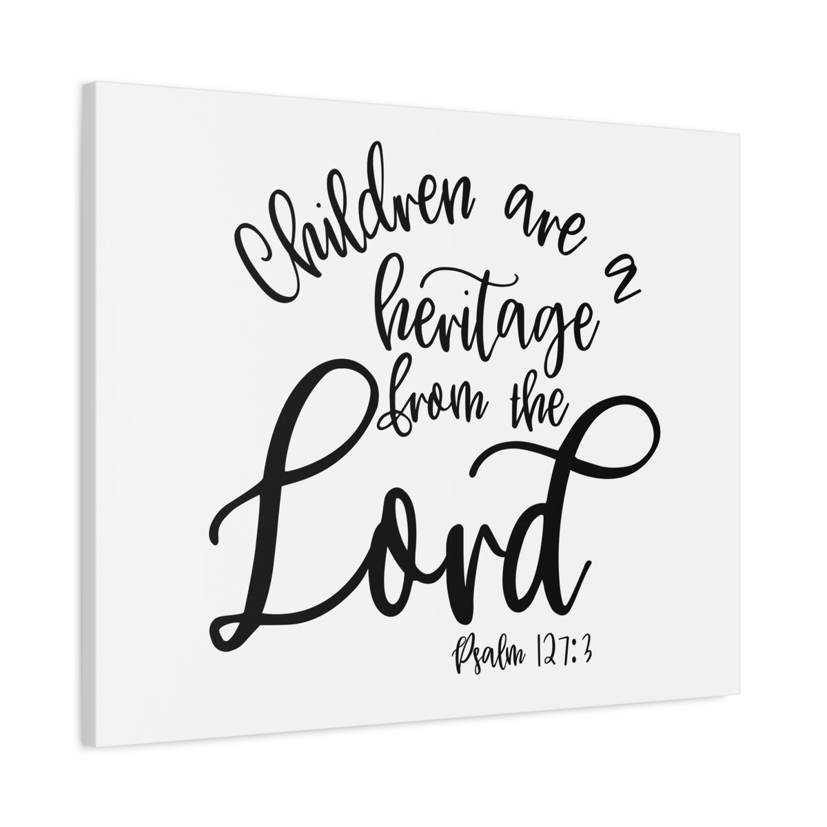 Scripture Canvas Heritage From The Lord Psalm 127:3 Christian Wall Art Bible Verse Print Ready to Hang