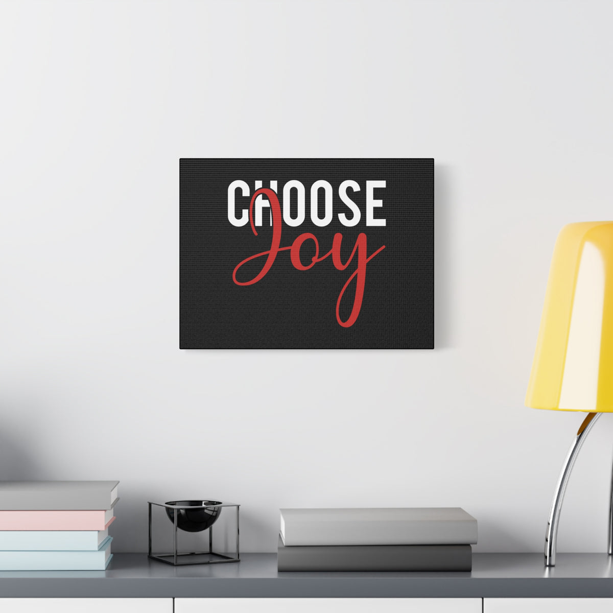 Scripture Canvas Choose Joy Philippians 4:4 Red Christian Wall Art Bible Verse Print Ready to Hang