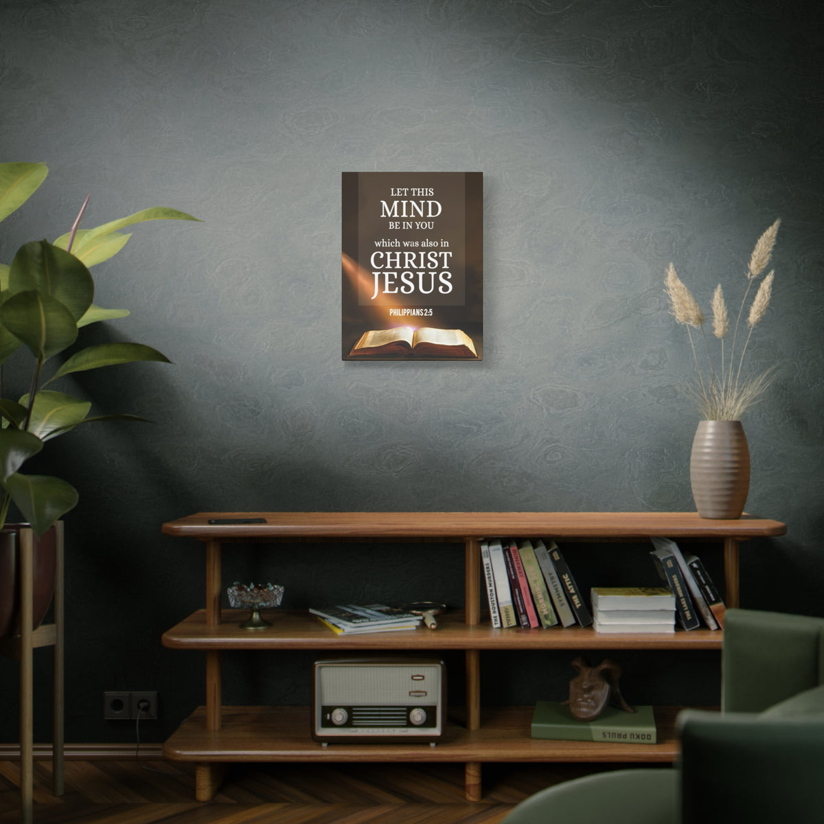 Scripture Canvas Let This Mind Philippians 2:5 Christian Wall Art Bible Verse Print Ready to Hang