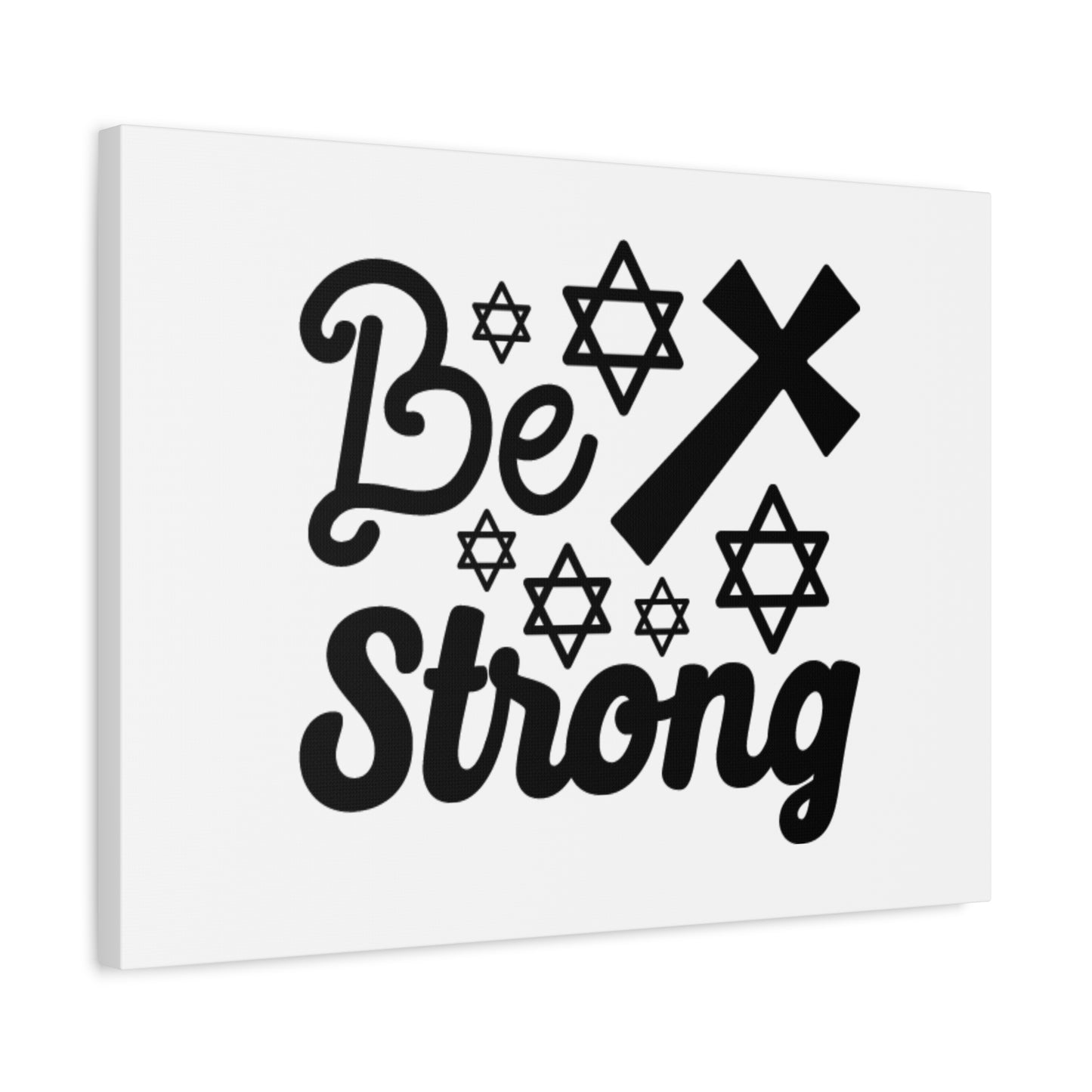 Scripture Canvas Be Strong Psalm 119:28 Christian Wall Art Bible Verse Print Ready to Hang