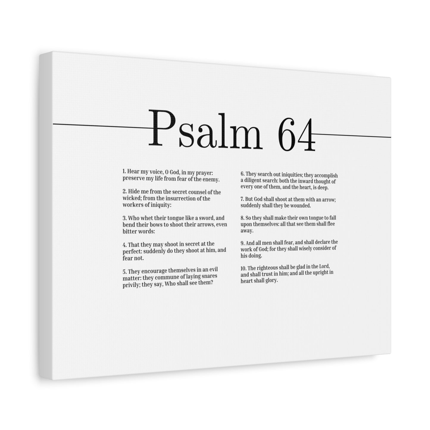 Scripture Canvas Shall Be Glad In The Lord Psalm 64 Christian Wall Art Bible Verse Print Ready to Hang