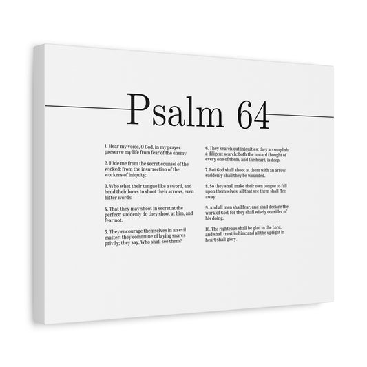 Scripture Canvas Shall Be Glad In The Lord Psalm 64 Christian Wall Art Bible Verse Print Ready to Hang