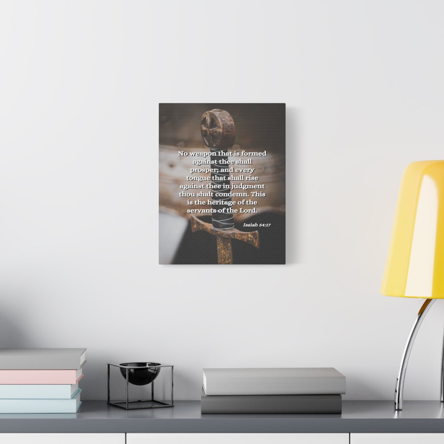 Scripture Walls No Weapon Isaiah 54:17 Bible Verse Canvas Christian Wall Art Ready to Hang