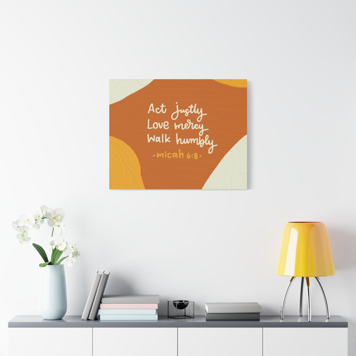 Scripture Canvas Act Justly Micah 6:8 Wall Art Bible Verse Print Ready to Hang
