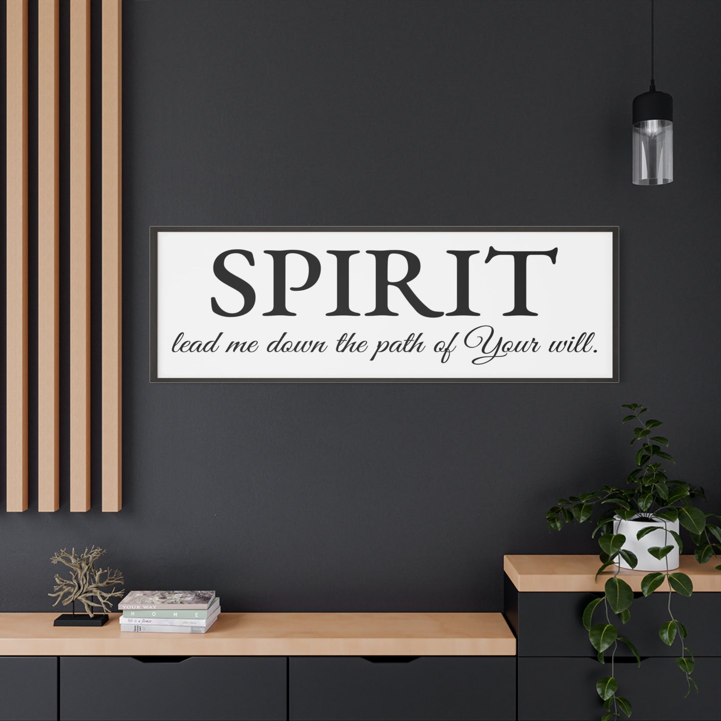 Scripture Walls Spirit Lead Me White Bible Verse Canvas Christian Wall Art Ready to Hang Unframed