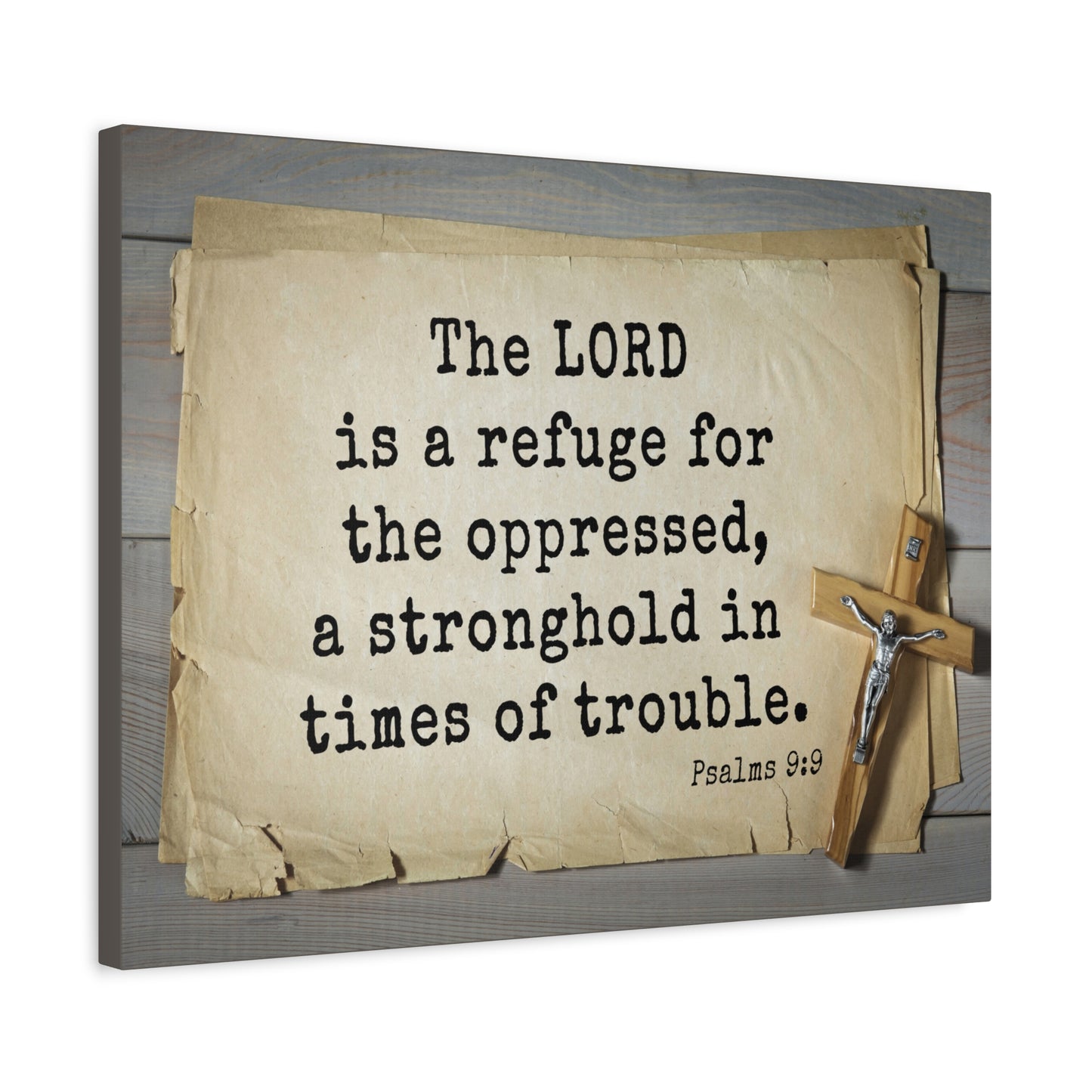 Scripture Walls A Stronghold Psalms 9:9 Bible Verse Canvas Christian Wall Art Ready to Hang