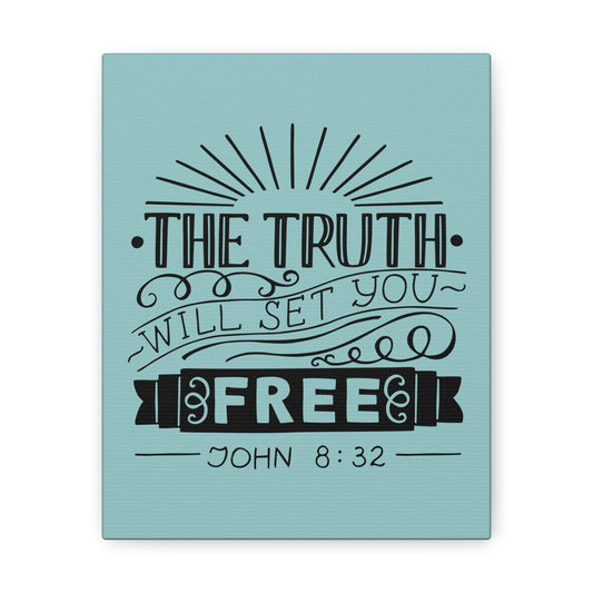 The Truth Will Set You Free John 8:32 Christian Wall Art Bible Verse Print Ready To Hang