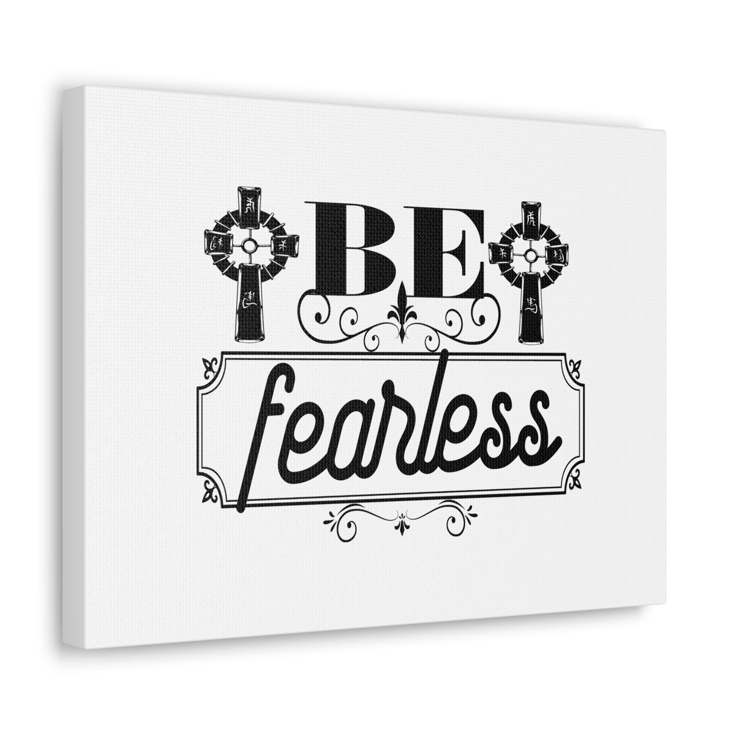 Be Fearless 2 Timothy 1:7 Ornamental Cross Christian Wall Art Bible Verse Print Ready to Hang