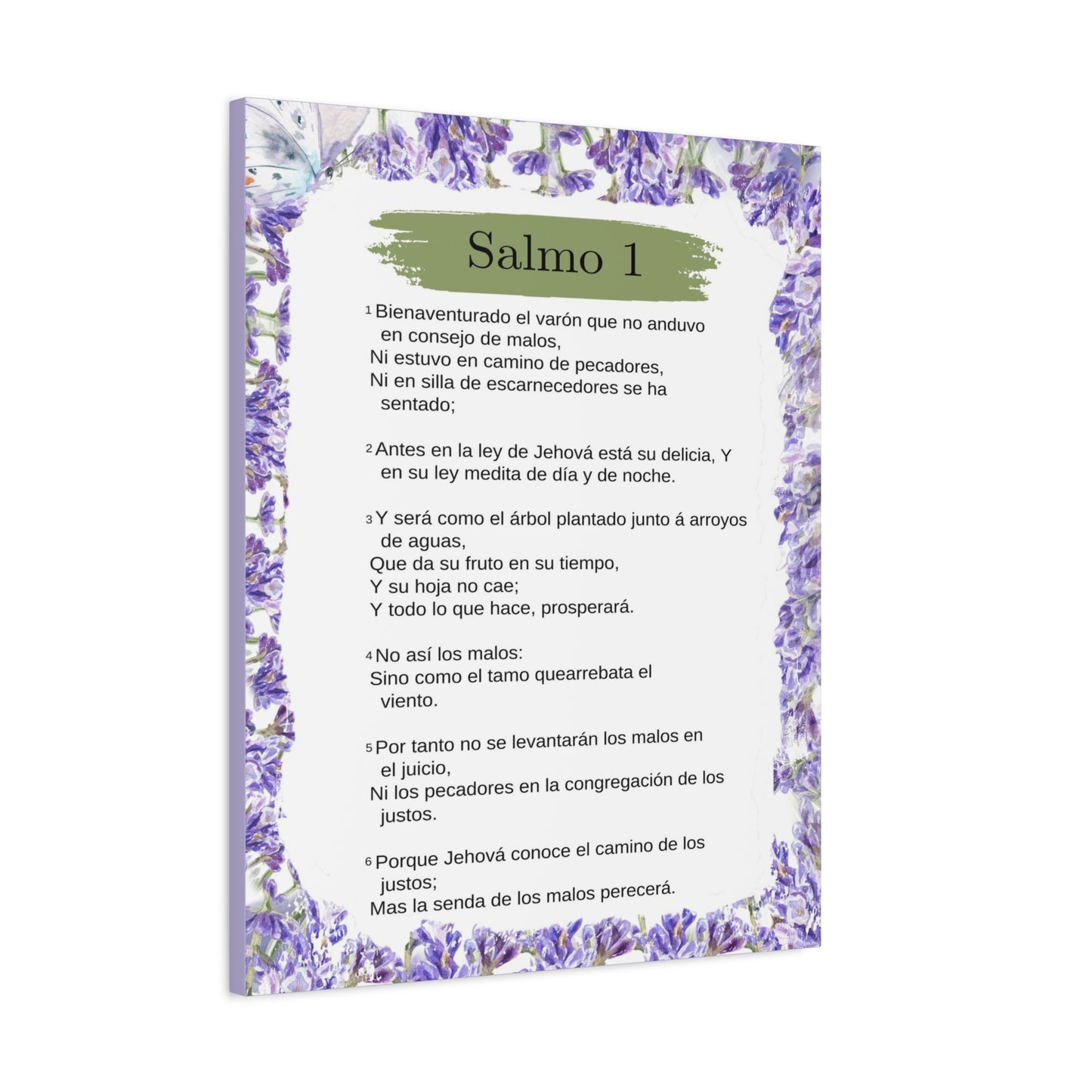 Salmo 1 Impresión De Arte Cristiano en ianoPared Lista Para Colgar