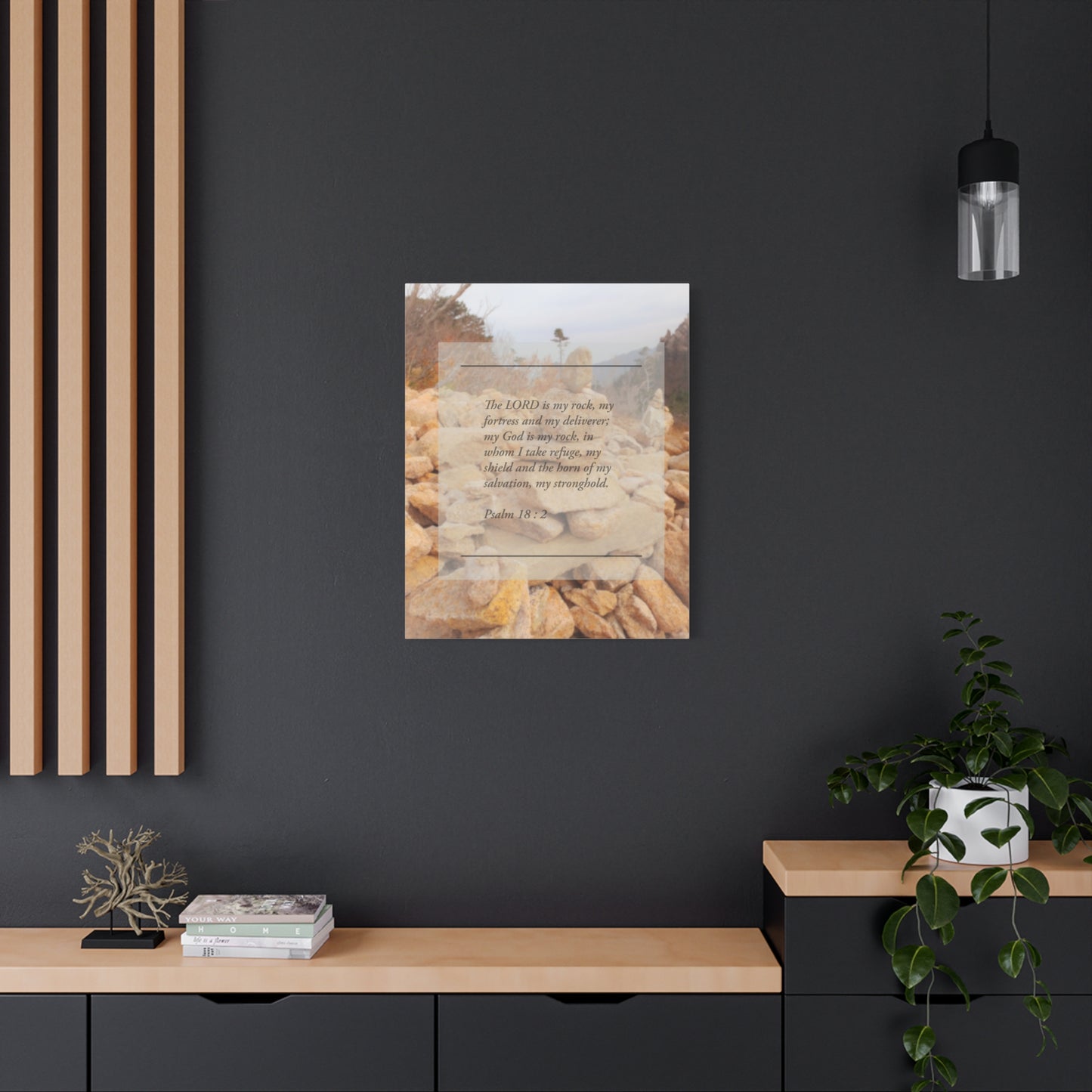 Scripture Walls Horn Of My Salvation Psalm 18:2 Bible Verse Canvas Christian Wall Art Ready to Hang