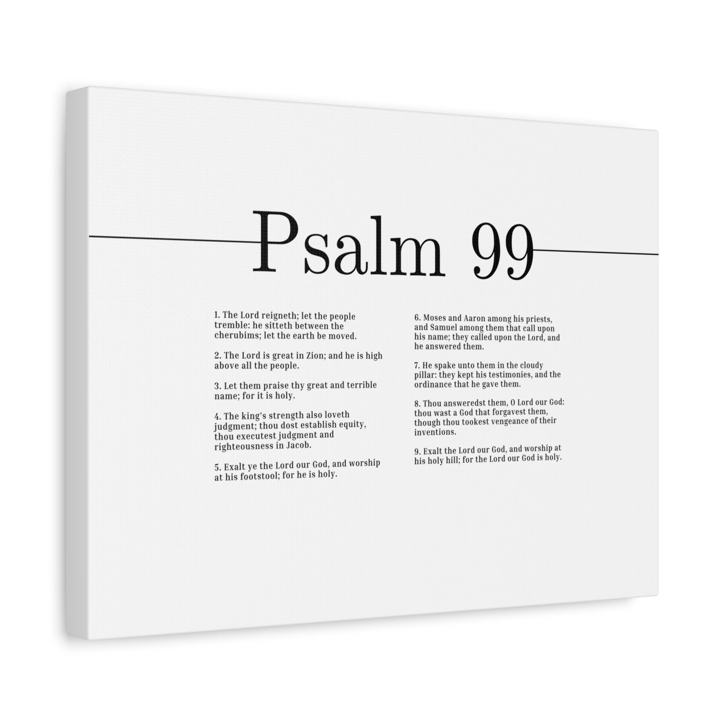 Scripture Canvas For The Lord Our God Is Holy Psalm 99 Christian Wall Art Bible Verse Print Ready to Hang