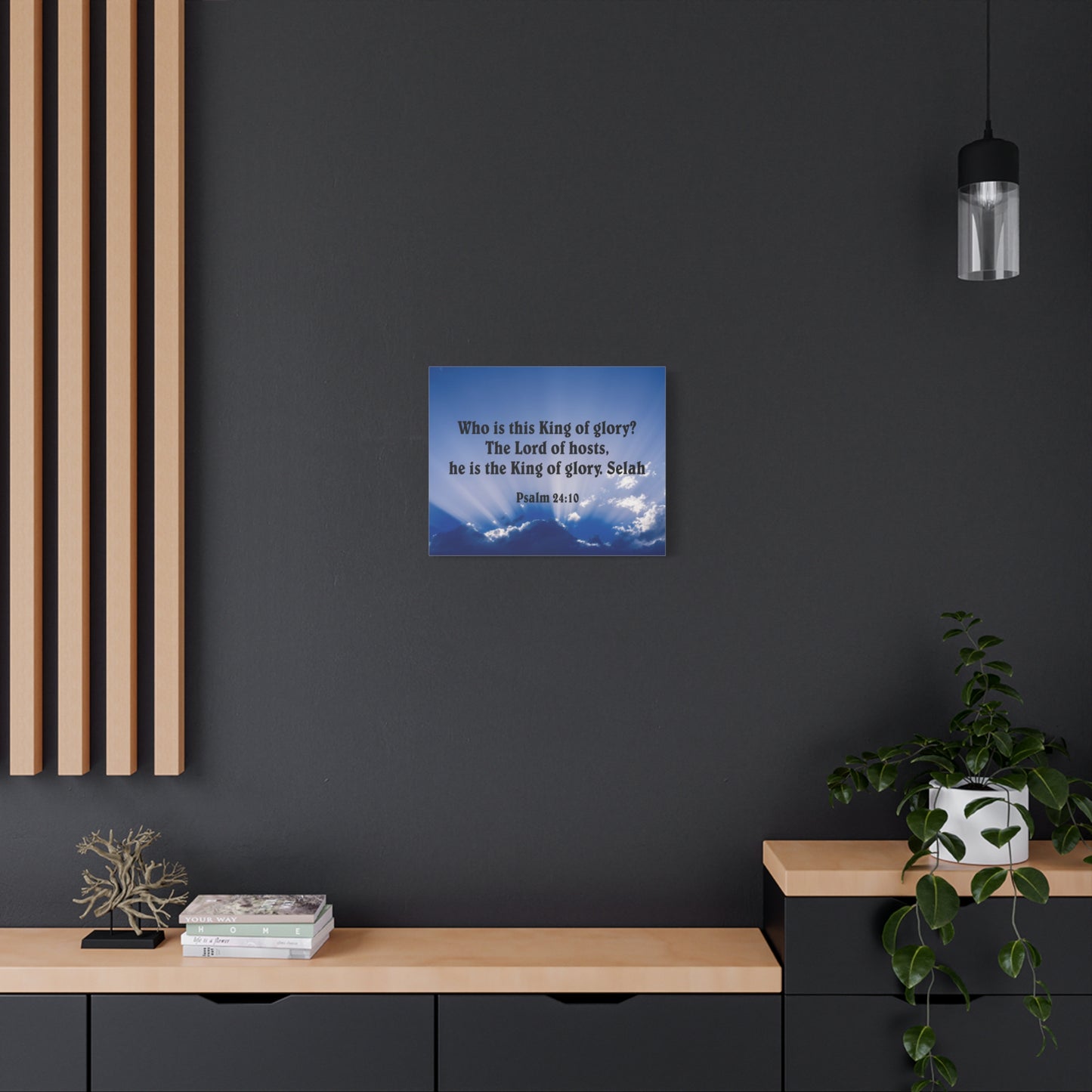 Bible Verse Canvas The Lord of Hosts Psalm 24:10 Christian Home Decor Scripture Art