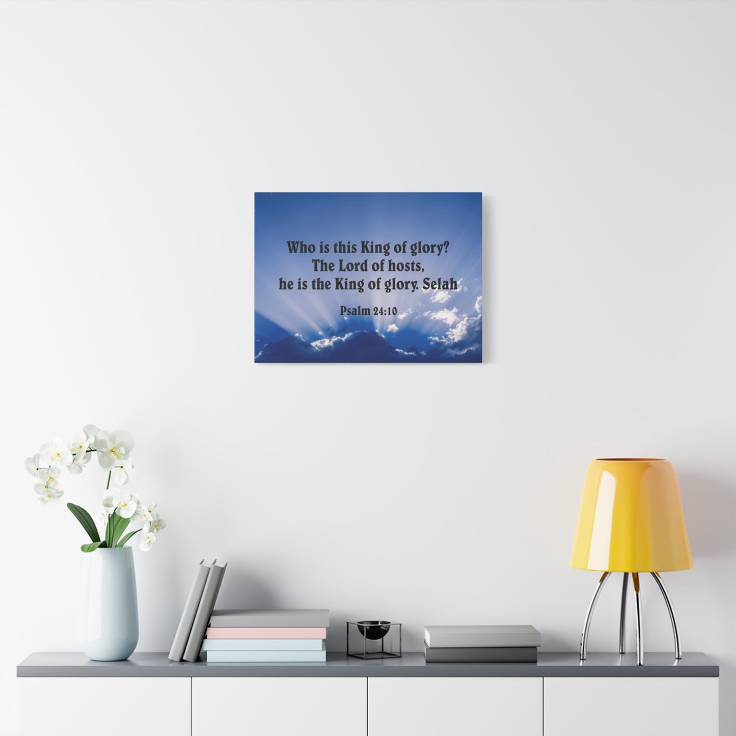 Bible Verse Canvas The Lord of Hosts Psalm 24:10 Christian Home Decor Scripture Art