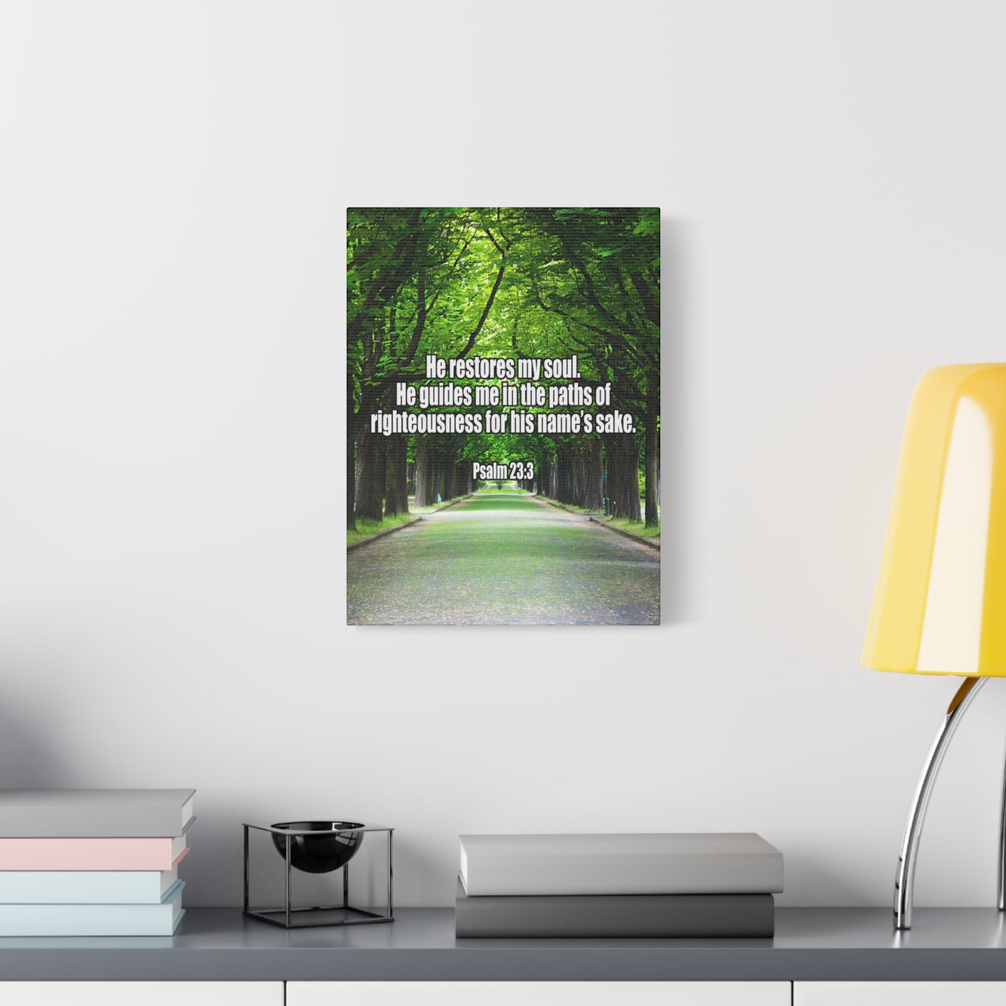 Bible Verse Canvas You Restore My Soul Psalm 23:3 Wall Art Christian Home Decor